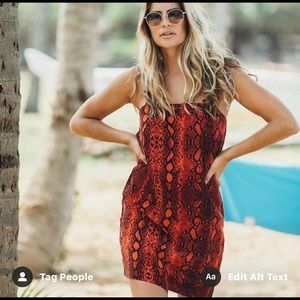Acacia Red Python Sina Dress
